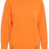 Women The Secret Closet Knitwear | Ichi Boston Knit In Persimmon Orange