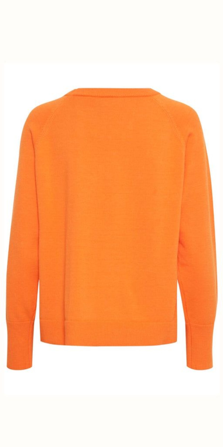 Women The Secret Closet Knitwear | Ichi Boston Knit In Persimmon Orange