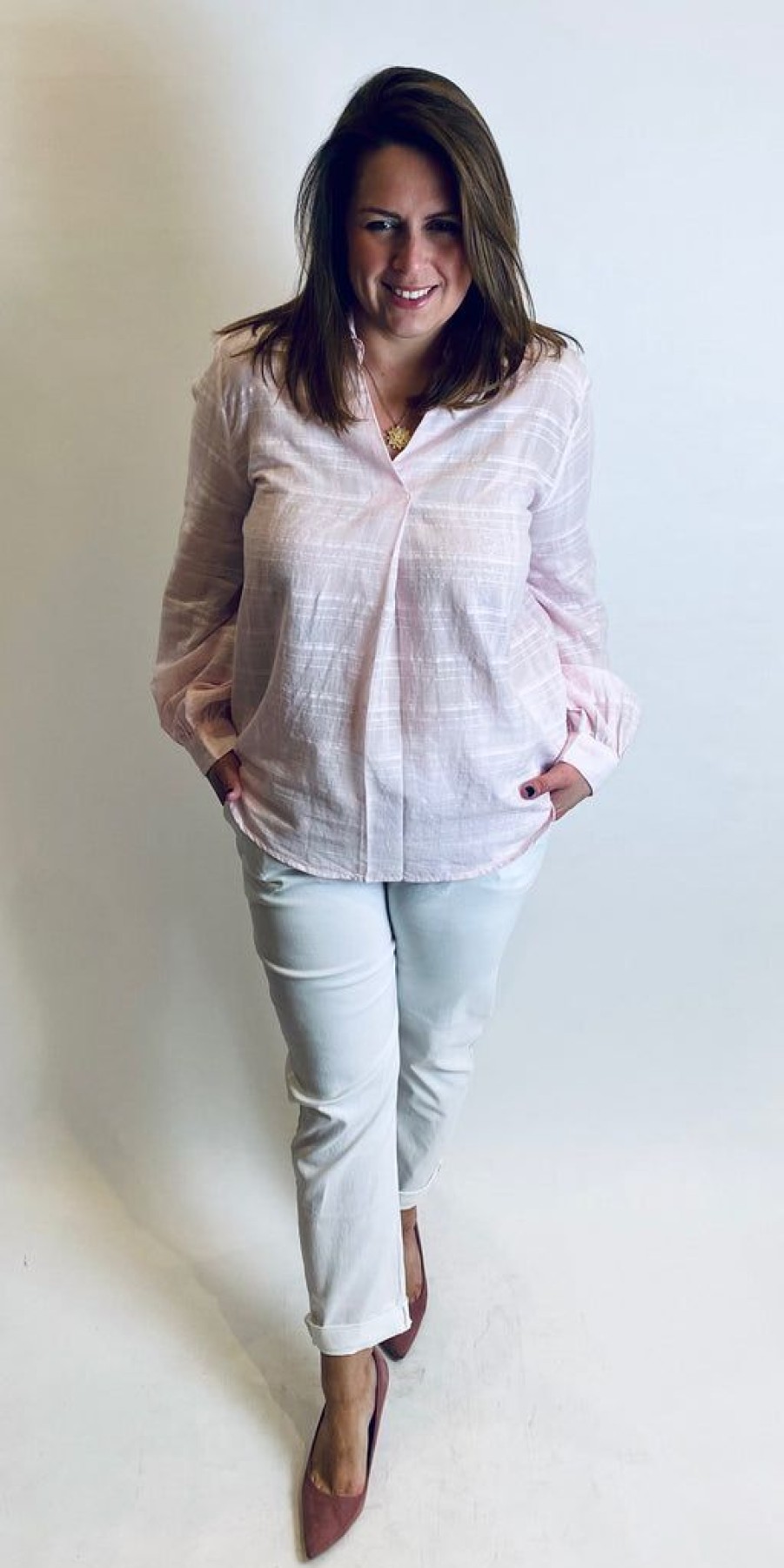 Women The Secret Closet Tops | B Young Hamina Shirt In Parfait Pink