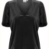 Women The Secret Closet | Ichi Lavanny Short Sleeved Top In Black