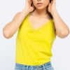 Women The Secret Closet Tops | Smf Lace Vest Top In Yellow