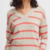 Women The Secret Closet | B Young Morla V Neck Knit In Cayenne Mix