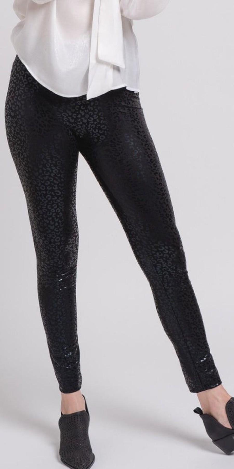 Women The Secret Closet Loungewear | Smf Glossy Leopard Leggings