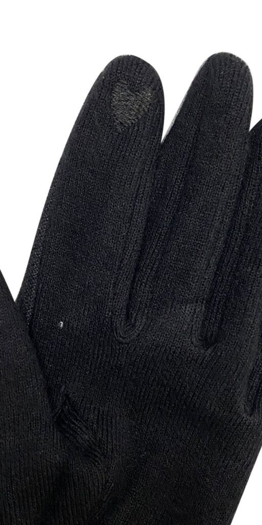 Women The Secret Closet Gloves | Diamond Metallic Knit Touchscreen Gloves In Black