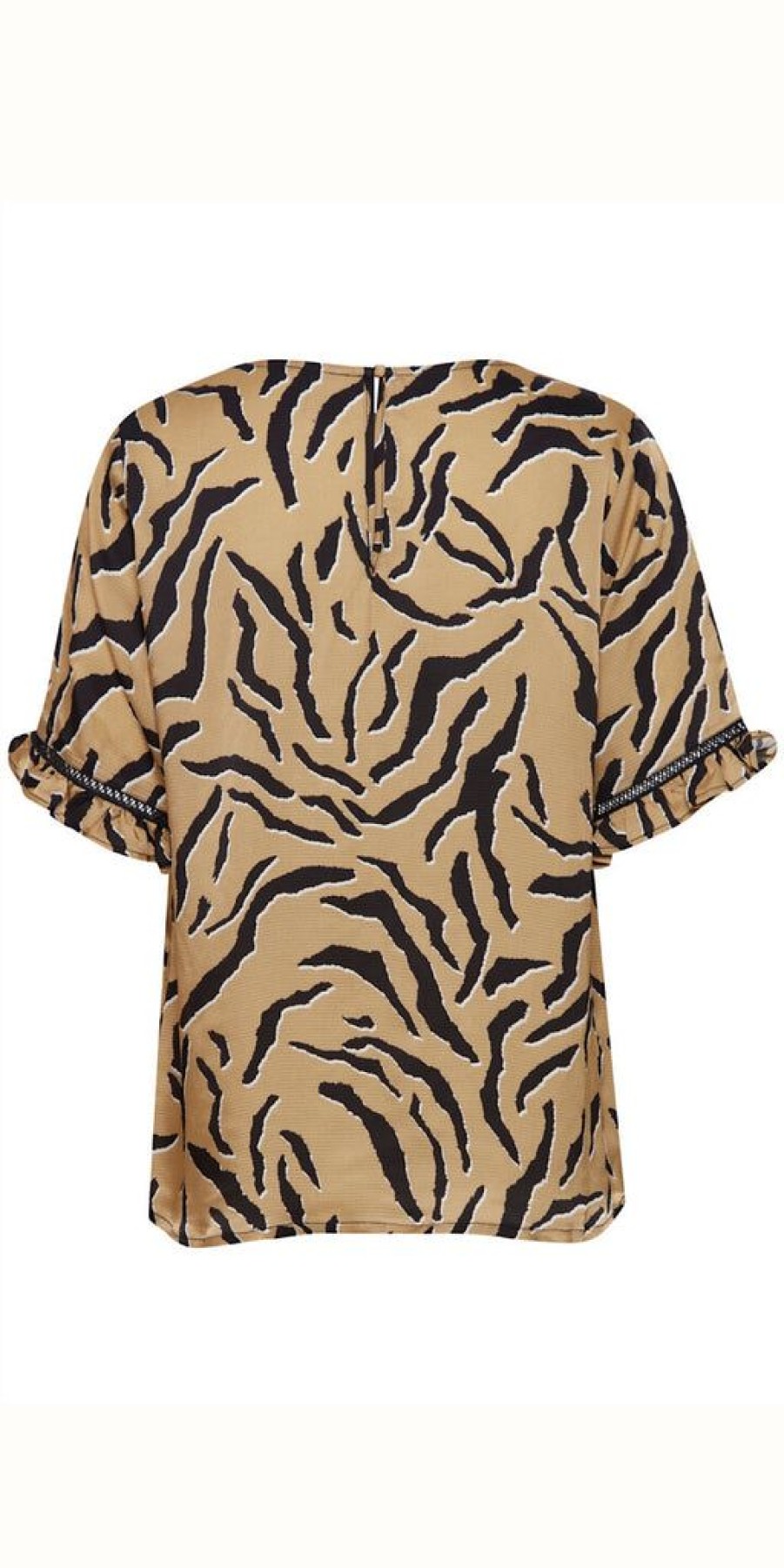 Women The Secret Closet Tops | Pulz Alisa Blouse In Brown Animal Print