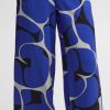 Women The Secret Closet Trousers | Pulz Scarlet Pants In Blue Printed