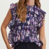 Women The Secret Closet Tops | Pulz Sariah Top In Purple Printed