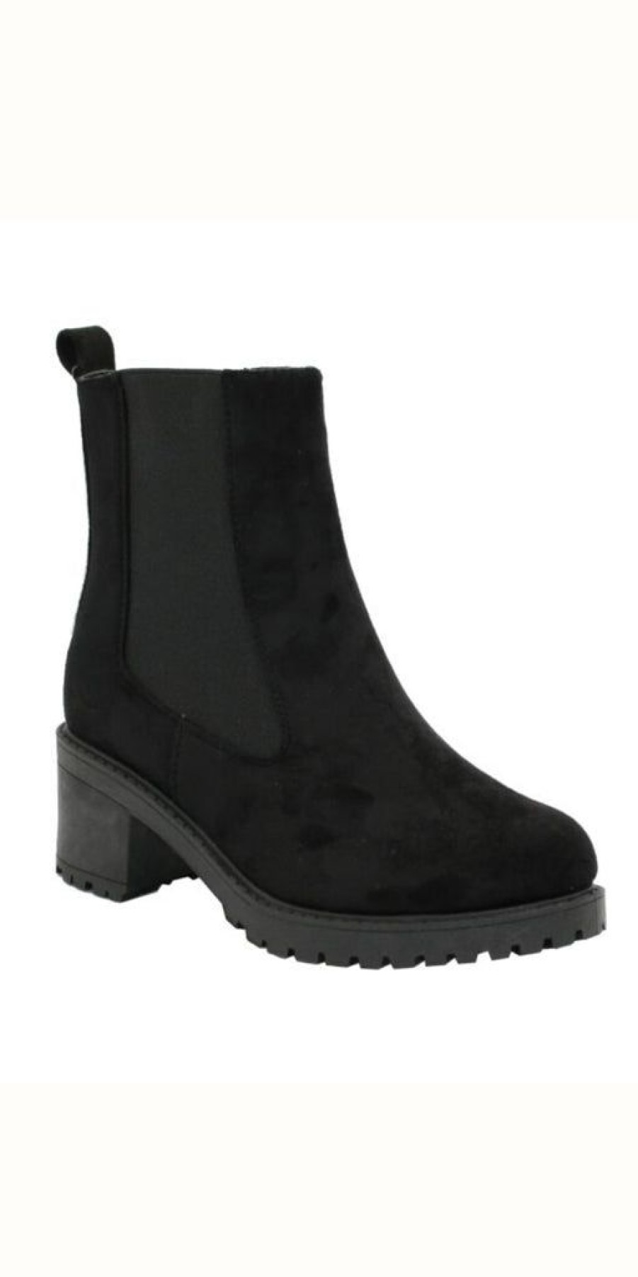 Women The Secret Closet | Black Suede Effect Chelsea Boot