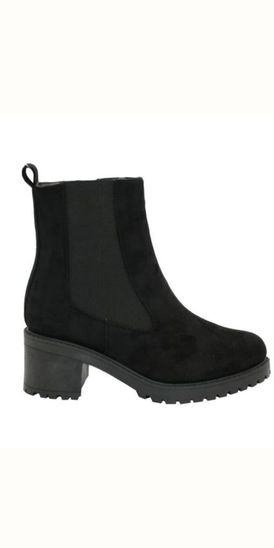 Women The Secret Closet | Black Suede Effect Chelsea Boot