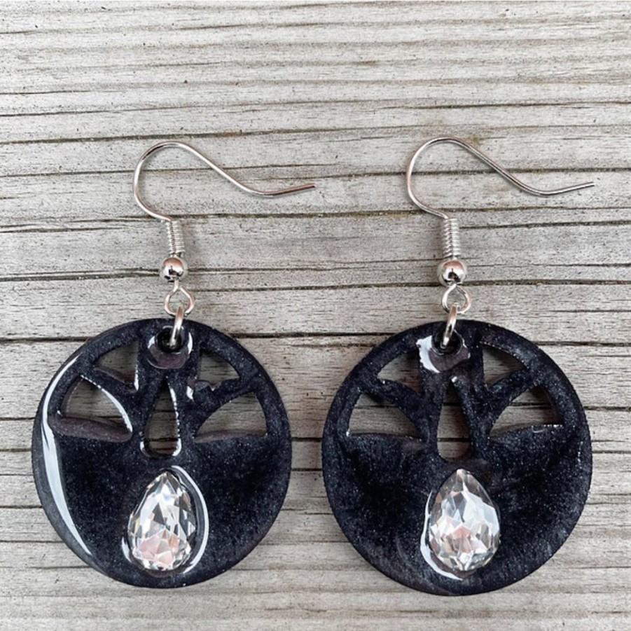 Women The Secret Closet | Gatsby Black Jewelled Earrings