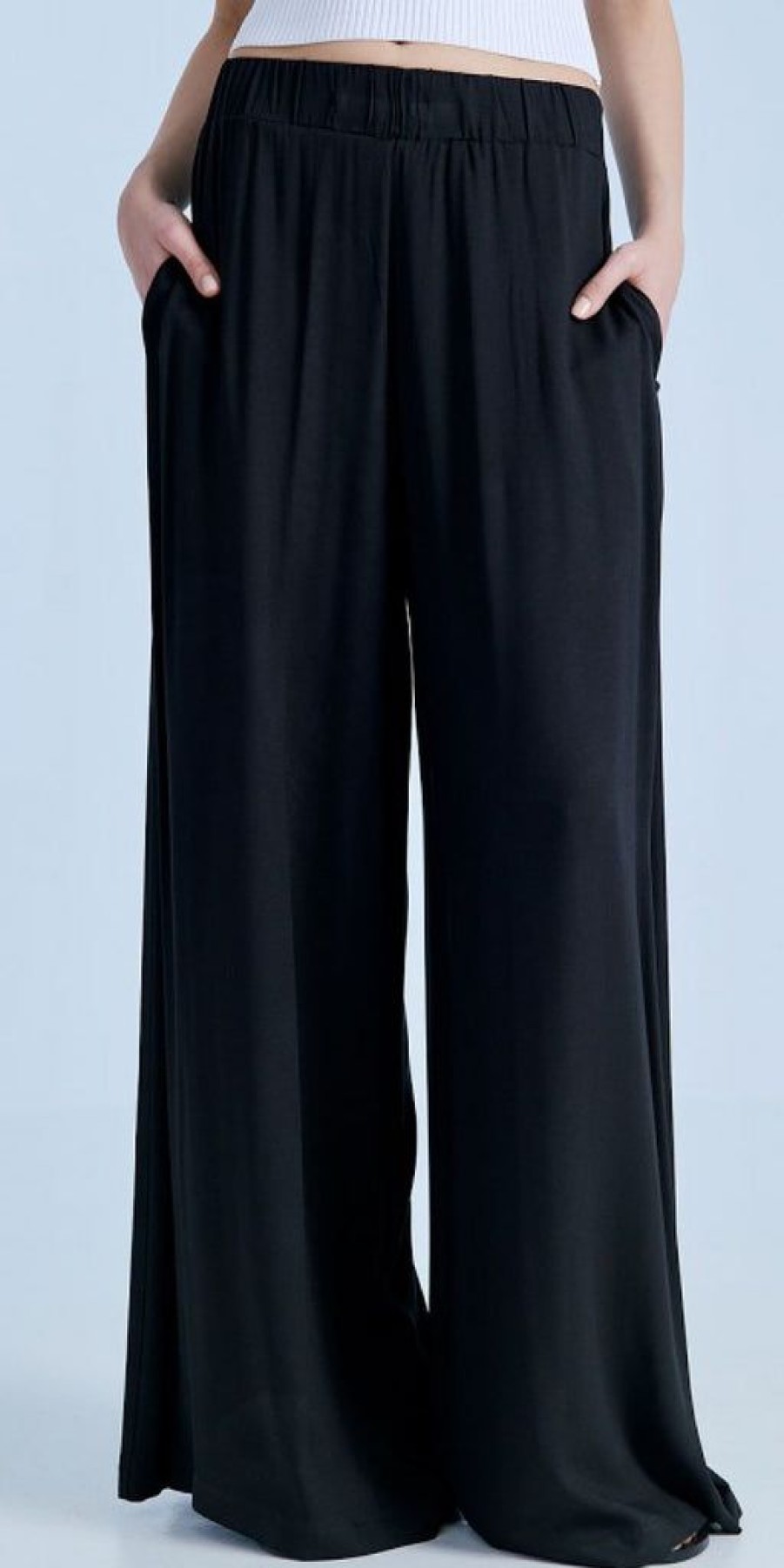 Women The Secret Closet Trousers | Access Floaty Pleat Pants In Black