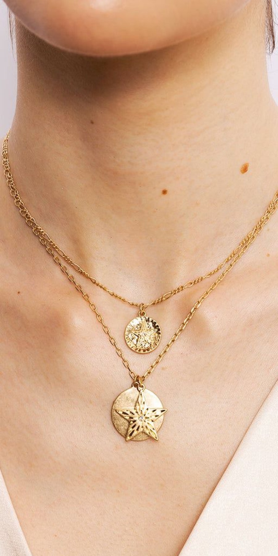 Women The Secret Closet | Bibi Bijoux Gold Starburst Layered Necklace