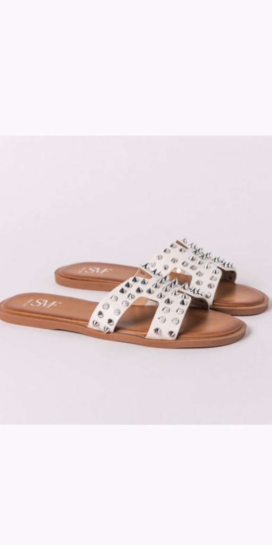 Women The Secret Closet | Studded Sandals In White