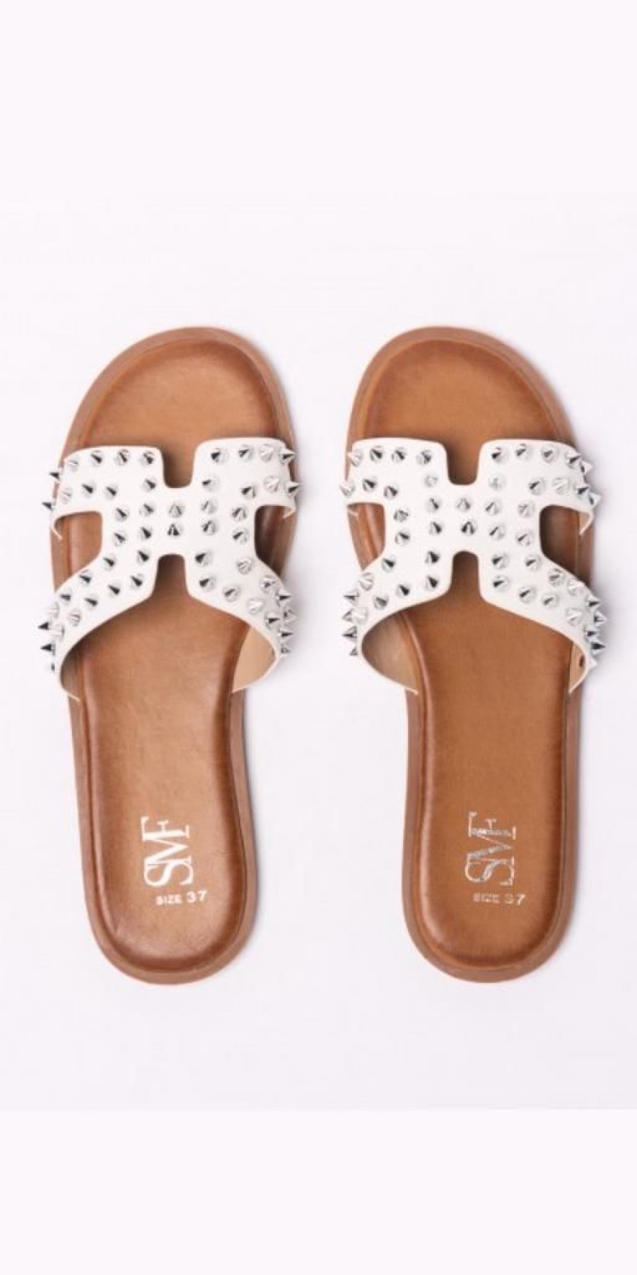 Women The Secret Closet | Studded Sandals In White