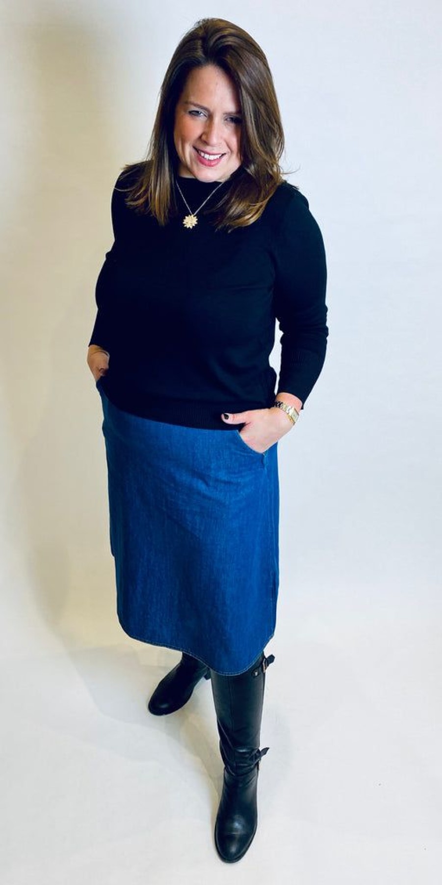 Women The Secret Closet Skirts | B Young Lucy Skirt In Blue Denim