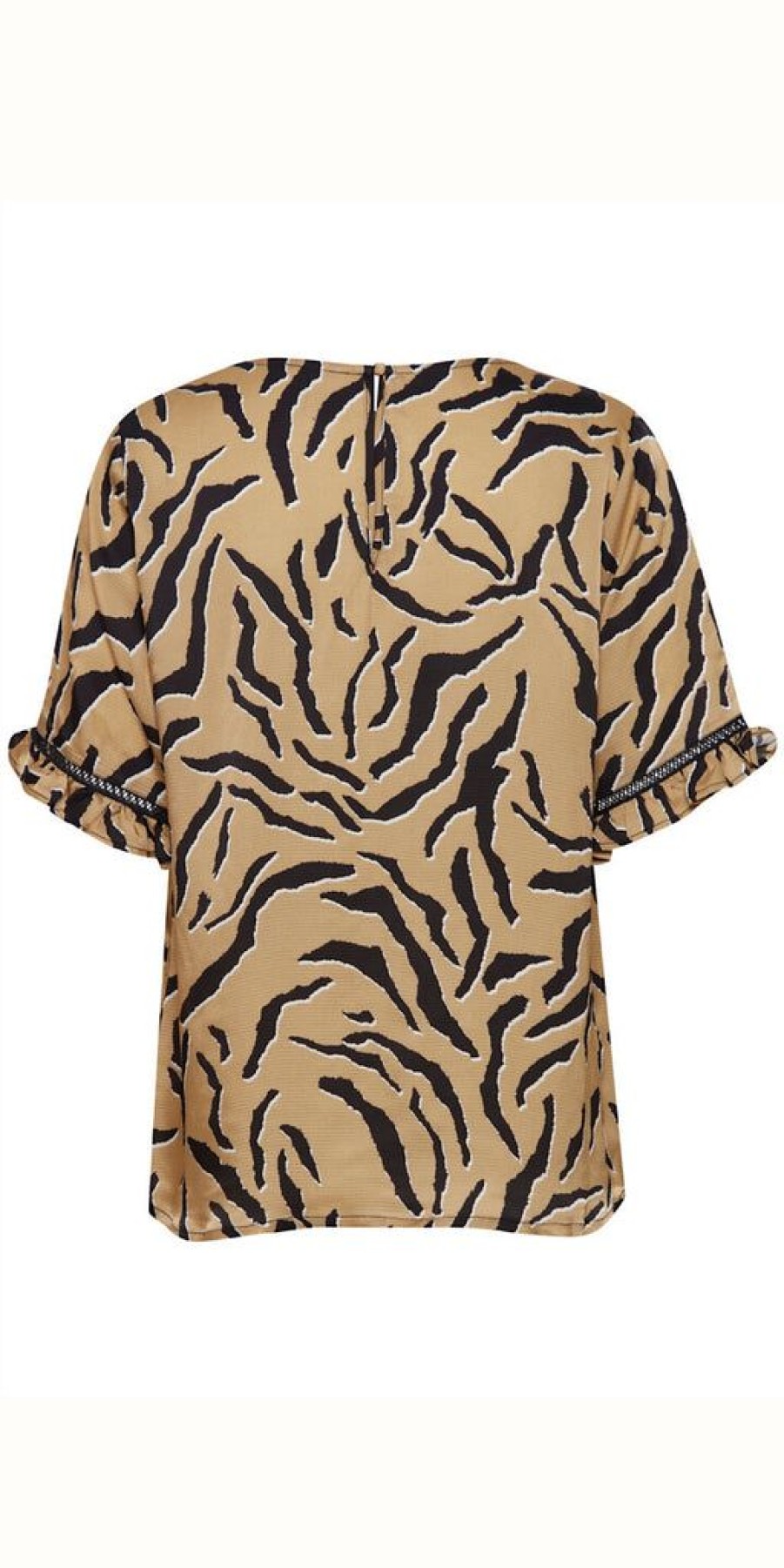 Women The Secret Closet | Pulz Alisa Blouse In Brown Animal Print