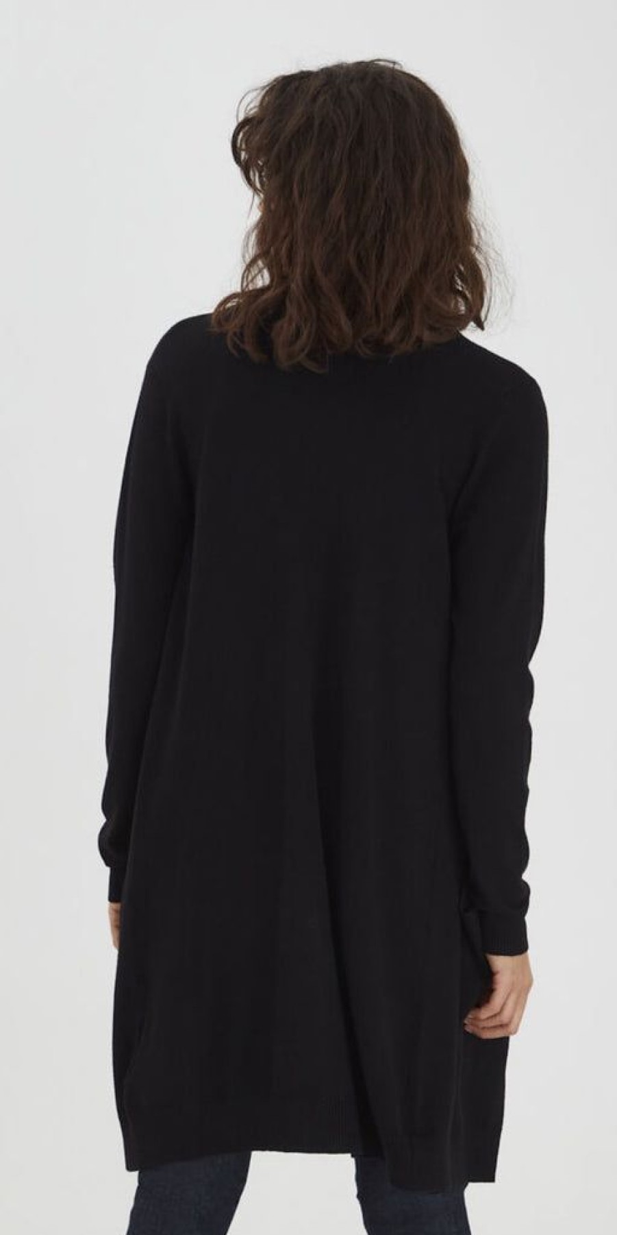 Women The Secret Closet Coats & Jackets | Pulz Sara Longline Cardigan In Black