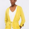 Women The Secret Closet Loungewear | Smf Luxury Wrap Cardigan In Yellow