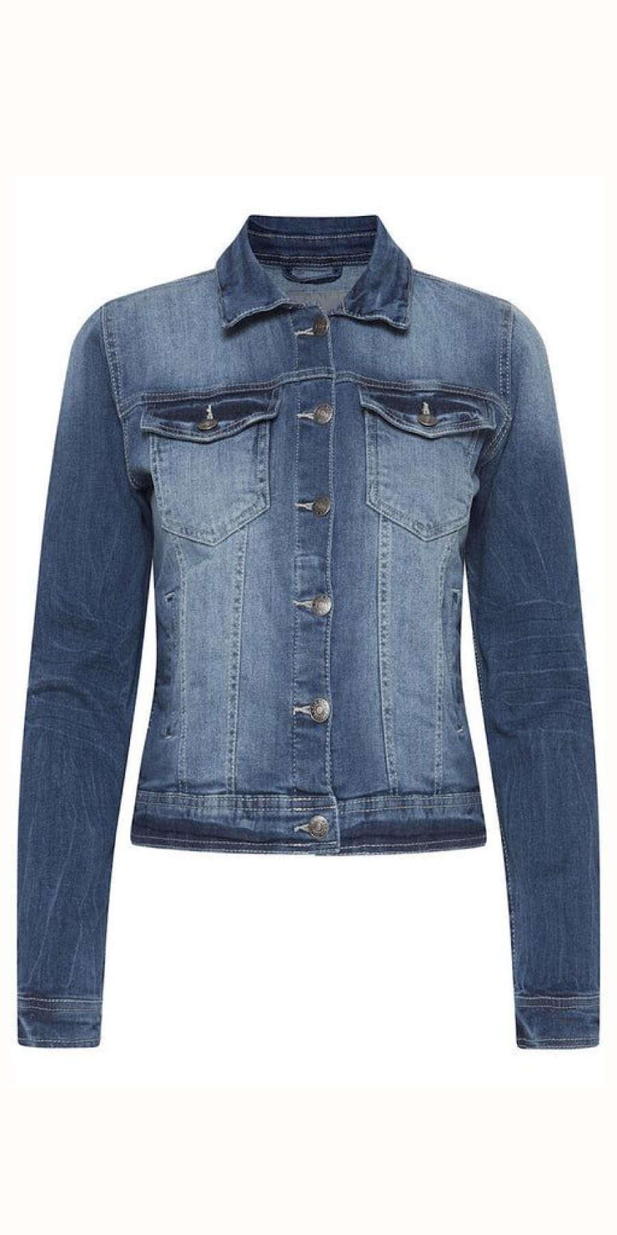 Women The Secret Closet Coats & Jackets | B Young Pully Denim Jacket In Mid Blue