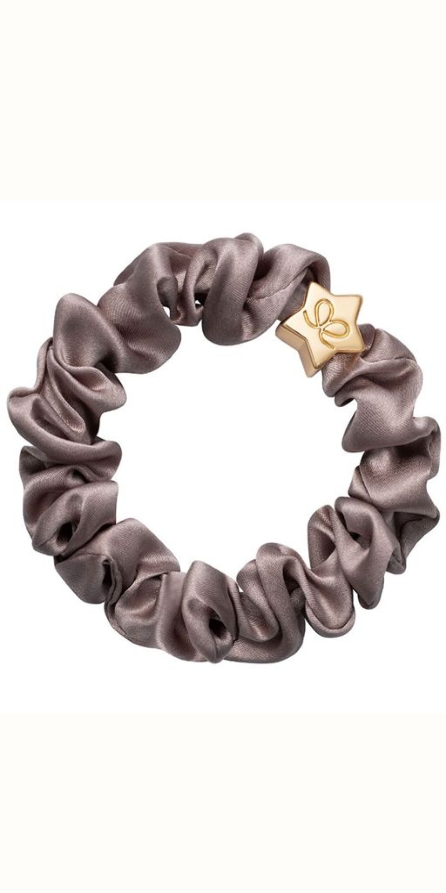 Women The Secret Closet | By Eloise Gold Star On Iced Latte Silk Scrunchie