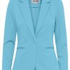 Women The Secret Closet Coats & Jackets | Ichi Kate Blazer In Blue Grotto