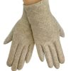 Women The Secret Closet Gloves | Diamond Metallic Knit Touchscreen Gloves In Beige