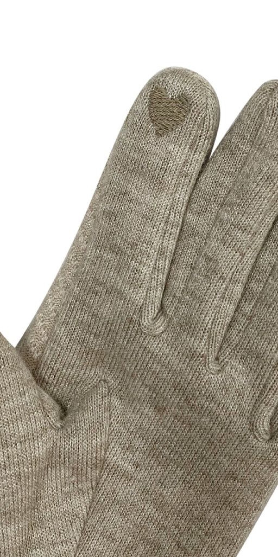 Women The Secret Closet Gloves | Diamond Metallic Knit Touchscreen Gloves In Beige