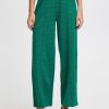 Women The Secret Closet Trousers | Ichi Kate Cameleon Pants In Cadmium Green