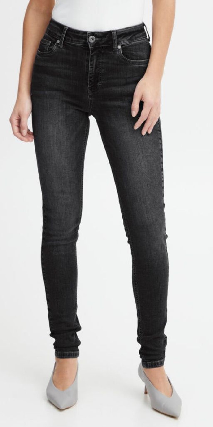 Women The Secret Closet Trousers | Pulz Joy High Rise Skinny Jean In Black (30Inch Leg)