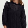 Women The Secret Closet Tops | Pulz Zeta Blouse In Black Beauty