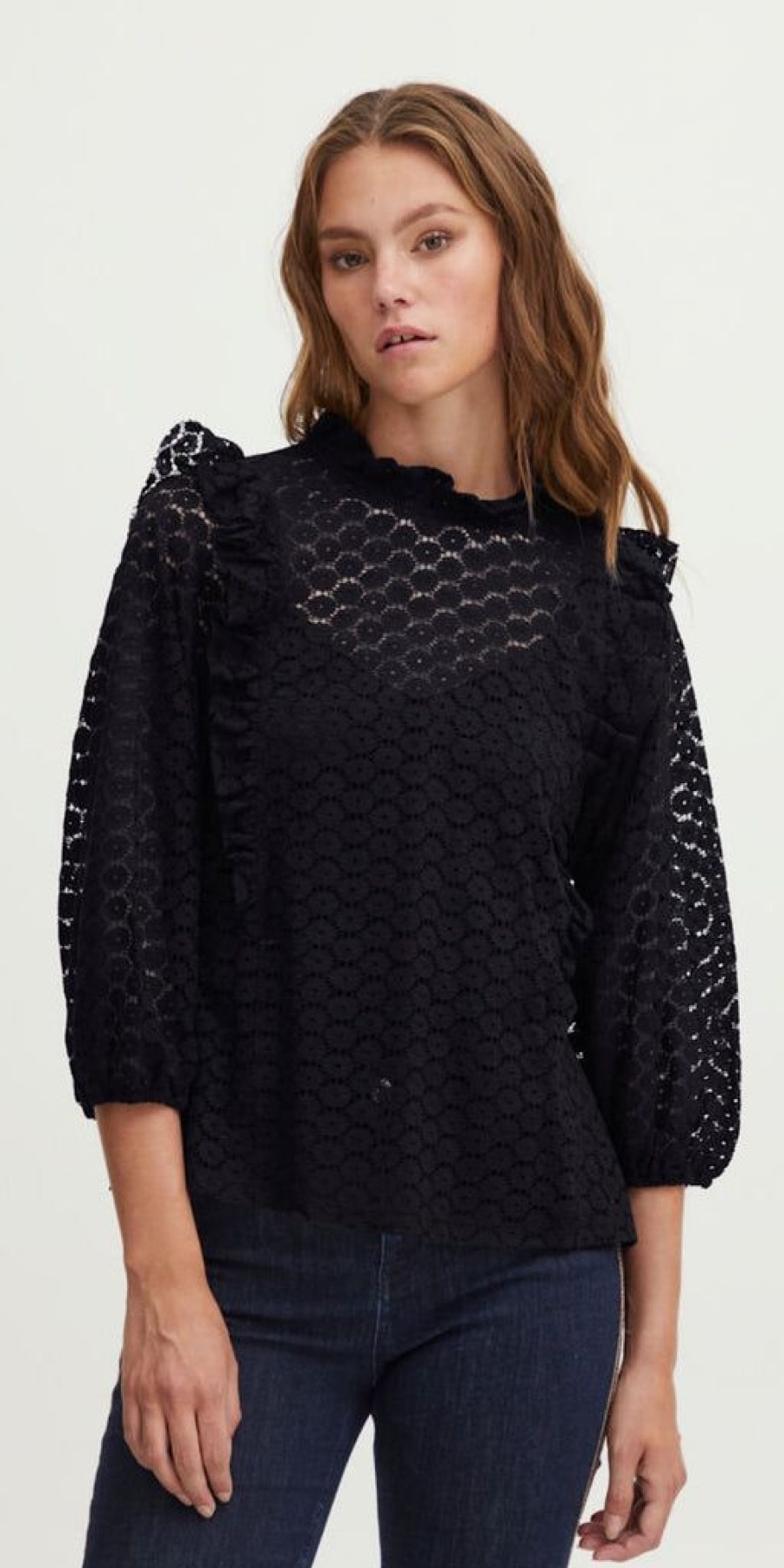 Women The Secret Closet Tops | Pulz Zeta Blouse In Black Beauty