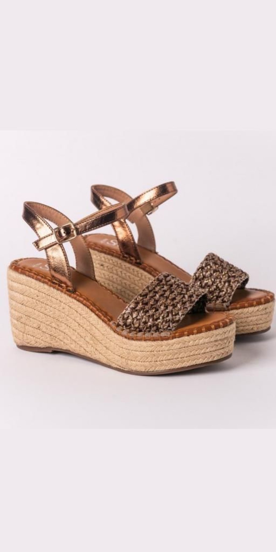 Women The Secret Closet | Raffia Wedge In Bronze