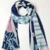 Women The Secret Closet Scarves | Blue Summer Leaves Scarf