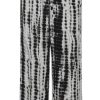 Women The Secret Closet Trousers | Pulz Nelly Pant In Black Tie Dye