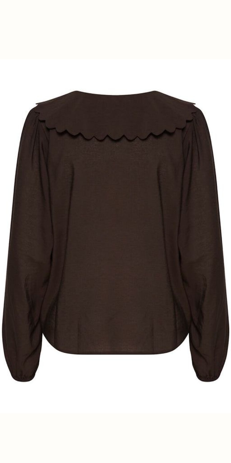 Women The Secret Closet Tops | Ichi Crazto Collar Blouse In Coffee Bean