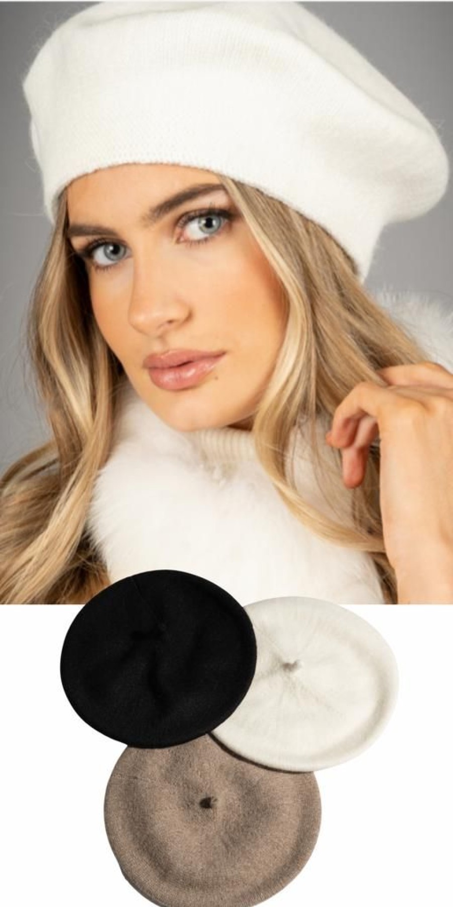 Women The Secret Closet Hats | Luxy Cashmere Beret (3 Colours)