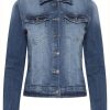 Women The Secret Closet Denim | B Young Pully Denim Jacket In Mid Blue